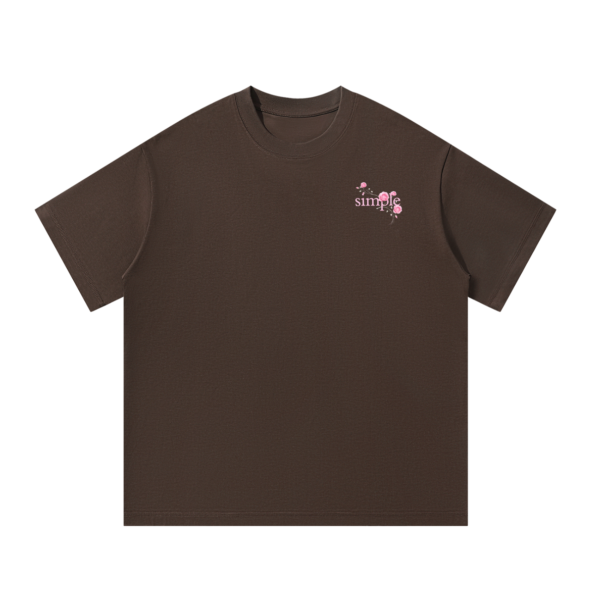 Simple Pink Rose Unisex Oversized T-Shirt
