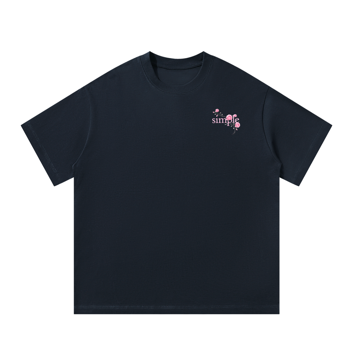 Simple Pink Rose Unisex Oversized T-Shirt