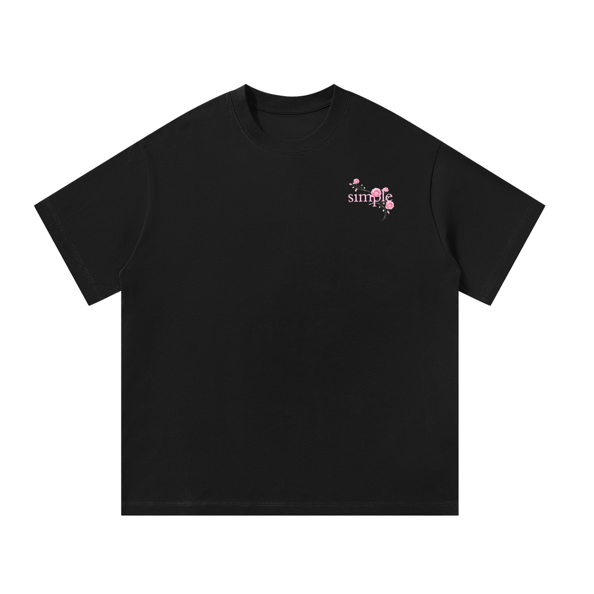 Simple Pink Rose Unisex Oversized T-Shirt